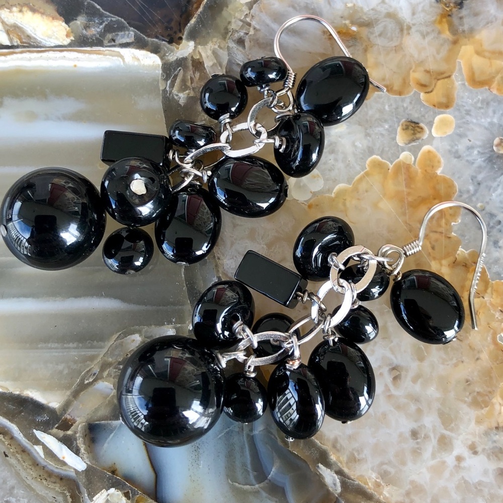 Gem Treasures® Sterling 2" Multi Shaped earrings